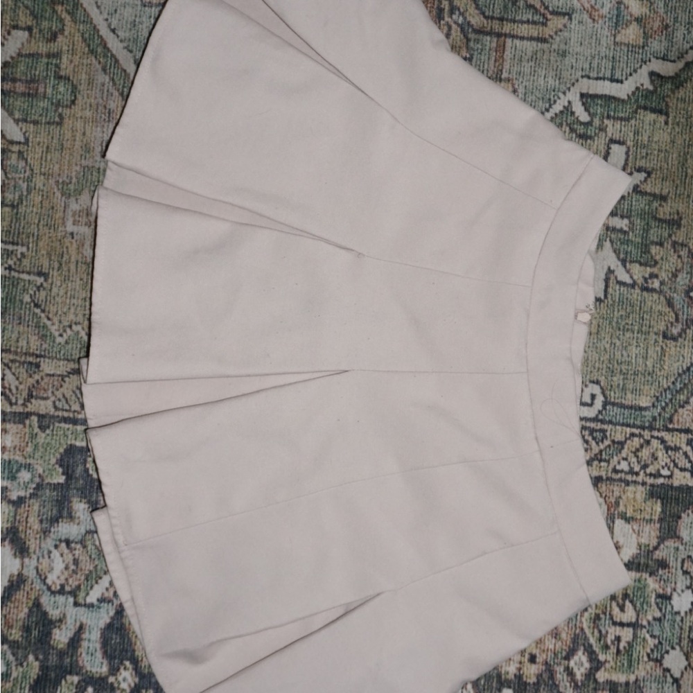 Blue Blush Pink Pleated Mini Skater Skirt